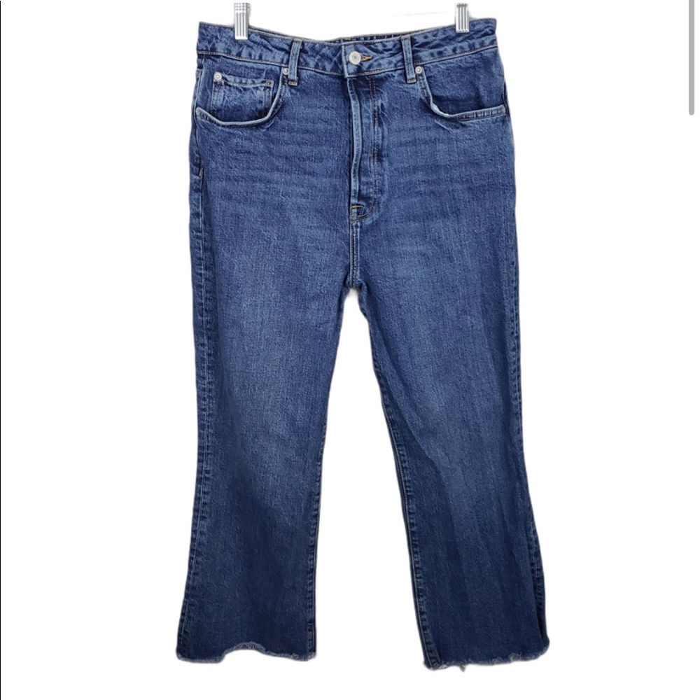 Free People cropped jeans button fly high rise size 30